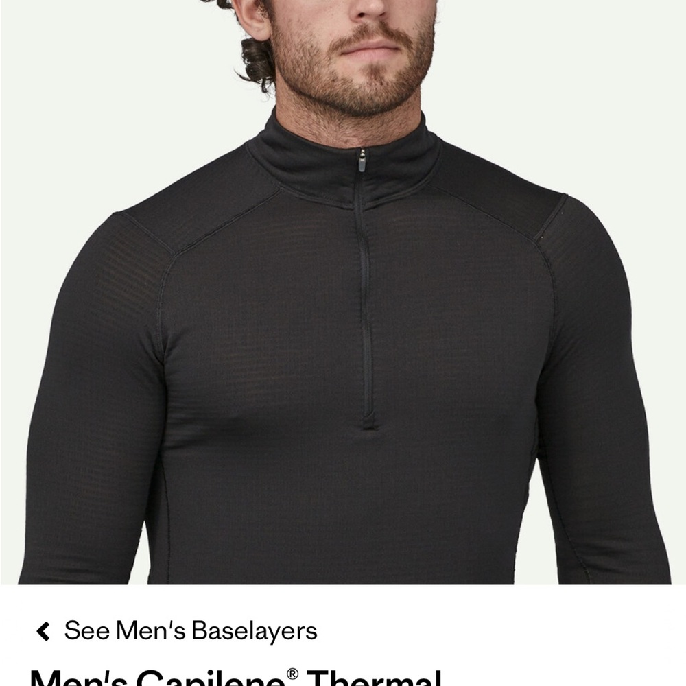 Patagonia Men's Black Capilene Top XL